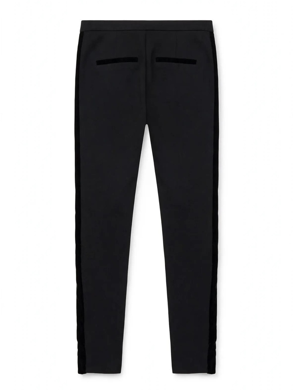 Michael Kors Black Velvet Tuxedo Stripe Pants Size 4 NWT $165 - Slim Ankle